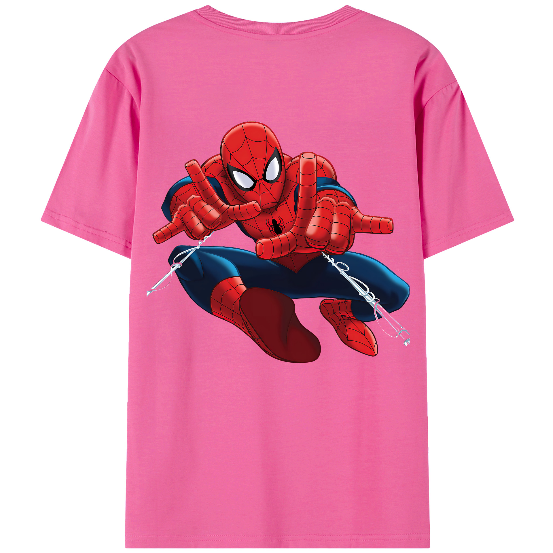 （画像用） Spider Man スパイダーマン レディース半袖Tシャツ(バックプリント)